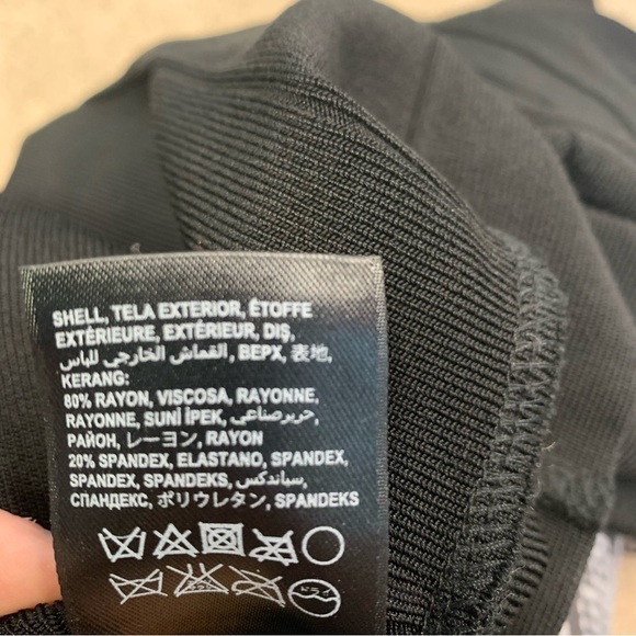 BEBE black halter top bandage bodycon cocktail midi dress Sz L - Picture 4 of 8